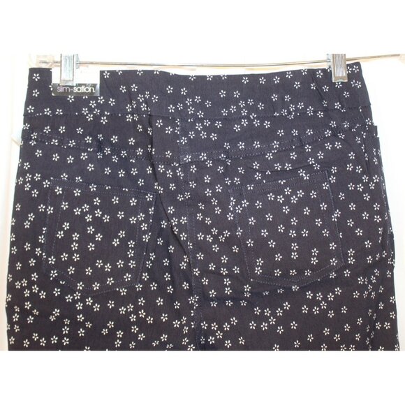 NEW SLIMSATION Golf Walking Shorts Size 6 Midnight Blue Floral Slimming Pull-On - Picture 4 of 4